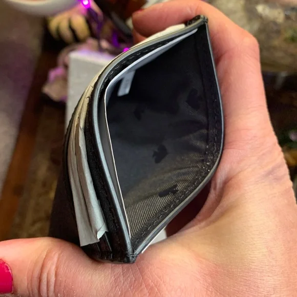 Authentic Kate Spade smooth glitter leather card case in box - Picture 4 of 7